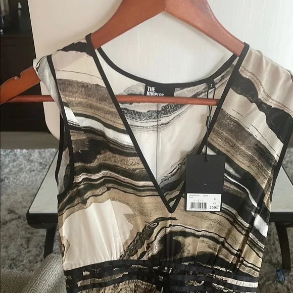 The Kooples Black and Cream Dress - Picture 2 of 3